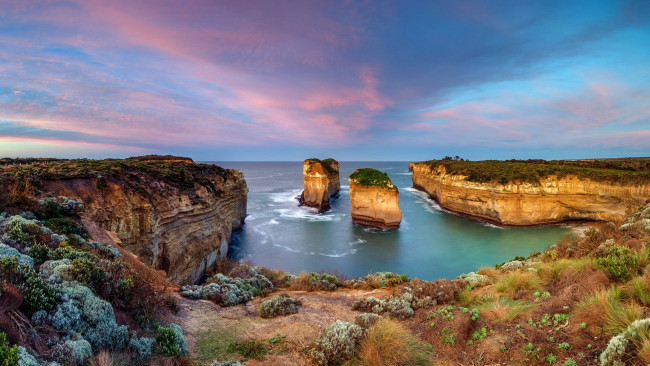 Обои картинки фото loch ard gorge, the island archway, port campbell national park, australia, природа, побережье, loch, ard, gorge, the, island, archway, port, campbell, national, park