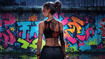 Картинка рисованное люди девушка