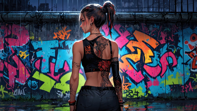 Обои картинки фото рисованное, люди, девушка