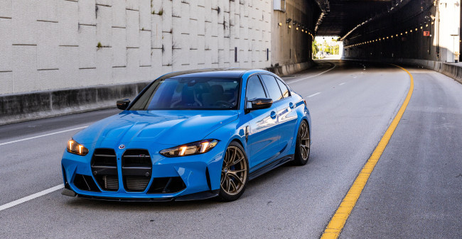 Обои картинки фото bmw m3, автомобили, bmw, m3, blue, road, sportcar