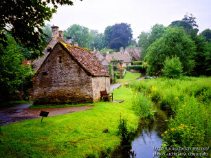 Картинка england bibury the cotswolds arlington row города другое