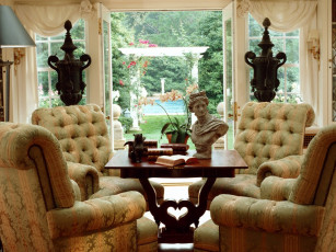 обоя интерьер, гостиная