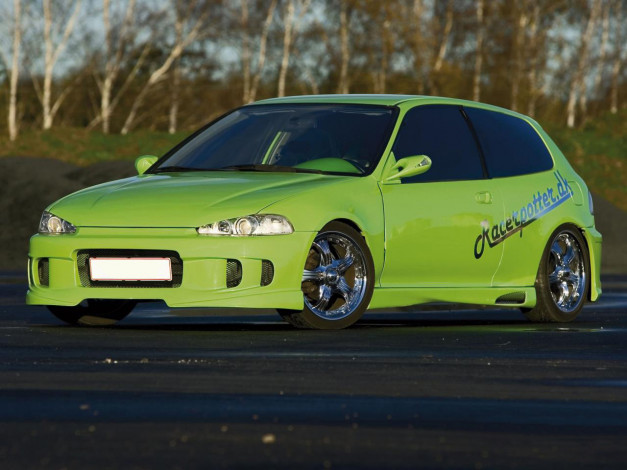 Обои картинки фото honda, civic, 1995, tuning, автомобили