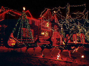 Картинка праздничные новогодние пейзажи