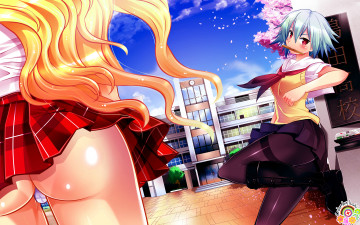 Картинка ben to аниме юбка школа попа