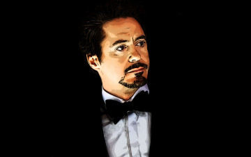 Картинка рисованные люди robert downey jr