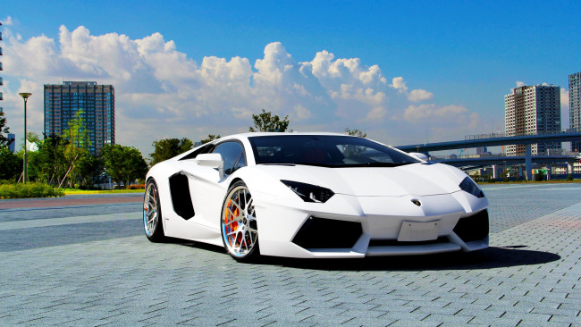 Обои картинки фото lamborghini, aventador, автомобили, стиль, мощь, скорость, автомобиль