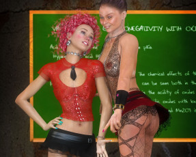 Картинка 3д+графика люди+ people фон взгляд девушки