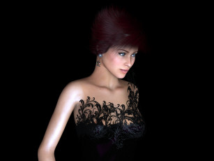 Картинка 3д+графика люди+ people девушка фон взгляд