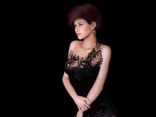 обоя 3д графика, люди , people, девушка, взгляд, фон