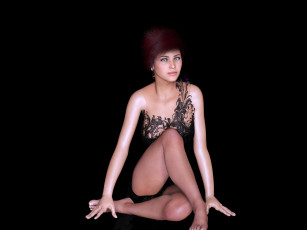 Картинка 3д+графика люди+ people фон взгляд девушка