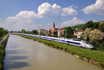 Картинка техника поезда состав дорога рельсы локомотив железная