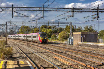 Картинка техника поезда дорога железная состав локомотив рельсы