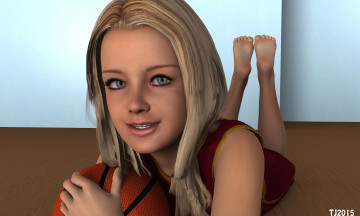 обоя 3д графика, люди , people, взгляд, фон, девушка