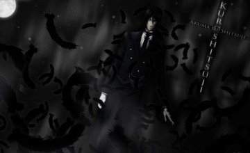 Картинка аниме kuroshitsuji дьявольский дворецкий демон sebastian michaelis черная магия красные глаза