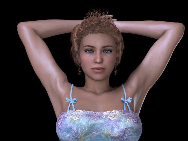 Обои картинки фото 3д графика, люди , people, фон, взгляд, девушка