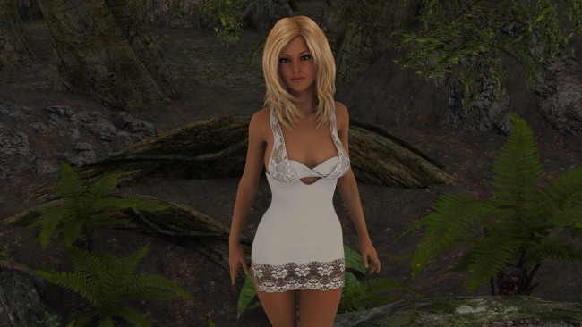 Обои картинки фото 3д графика, люди , people, блондинка, фон, взгляд, девушка