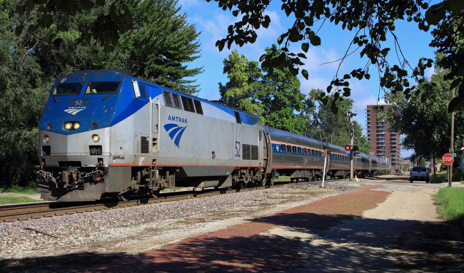 Обои картинки фото техника, поезда, железная, состав, локомотив, рельсы, дорога