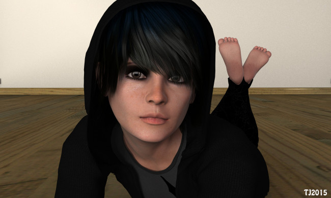 Обои картинки фото 3д графика, люди , people, взгляд, девушка, фон