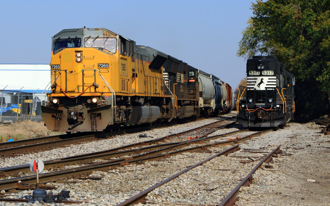 Обои картинки фото техника, поезда, состав, дорога, железная, рельсы, локомотив