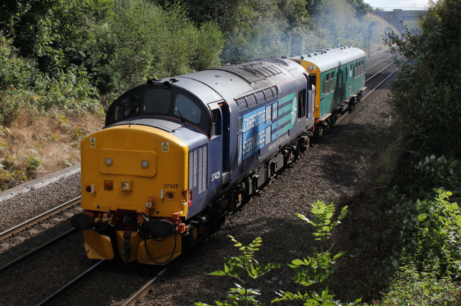 Обои картинки фото техника, поезда, железная, состав, дорога, рельсы, локомотив