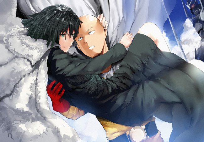 Обои картинки фото автор,  hewsack, аниме, one punch man, hewsack, saitama, fubuki, onepunch, man