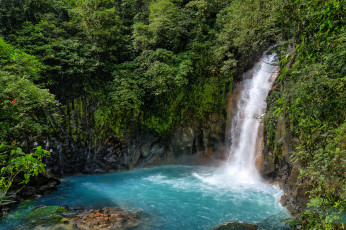 Картинка природа водопады река лес водопад