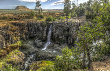 Картинка природа водопады лес водопад река