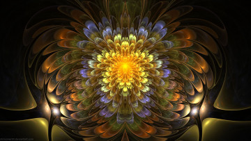 Картинка 3д+графика фракталы+ fractal узор фон цвета