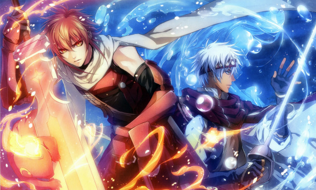 Обои картинки фото аниме, wand of fortune, парни, меч