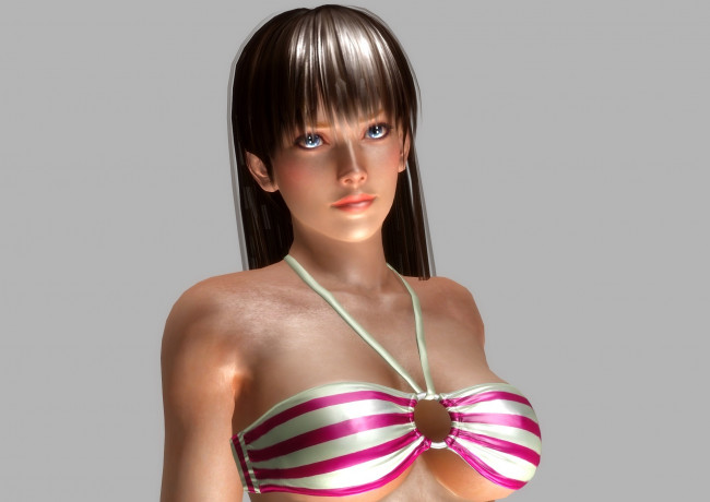 Обои картинки фото 3д графика, люди , people, фон, взгляд, девушка