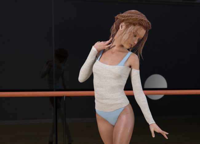 Обои картинки фото 3д графика, люди , people, девушка, взгляд, фон