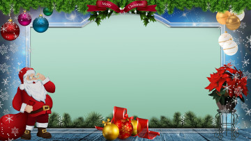 Картинка праздничные векторная+графика+ новый+год украшения снежинки дед мороз