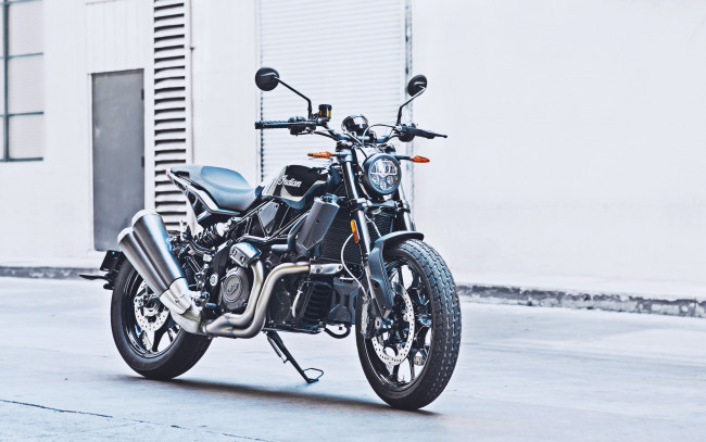 Обои картинки фото 2019 indian ftr 1200, мотоциклы, indian, ftr, 1200, индийский, мотоцикл, новый, вид, спереди, спортбайк, черный