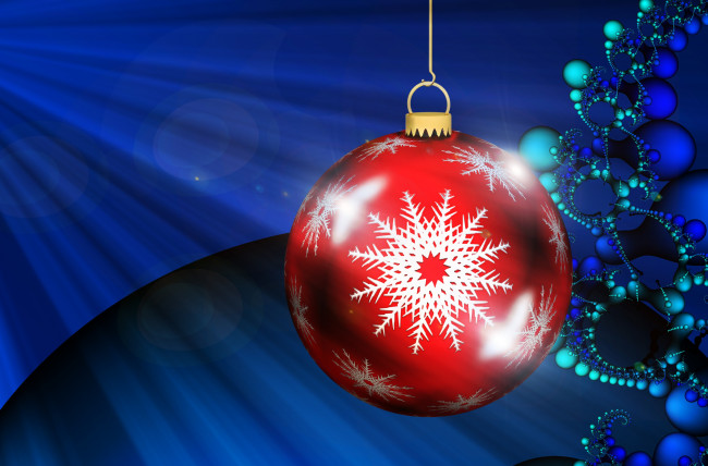 Обои картинки фото праздничные, векторная графика , новый год, фон, шар