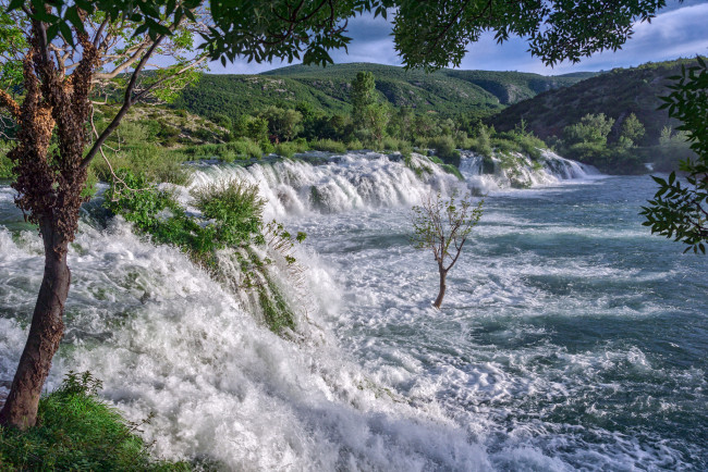 Обои картинки фото природа, водопады, простор