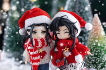 Картинка разное куклы вэй усянь лань ванцзы костюмы снег ёлки