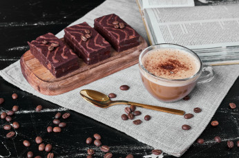 Картинка еда пирожные +кексы +печенье книга кофе