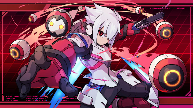 Обои картинки фото аниме, azure striker gunvolt, azure, striker, gunvolt, 2