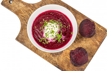 Картинка еда первые+блюда свекла борщ сметана