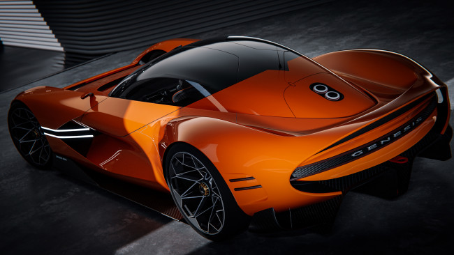 Обои картинки фото genesis x gran berlinetta vgt concept 2024, автомобили, genesis, x, gran, berlinetta, vision, turismo, концепт, спортивный, вид, сзади