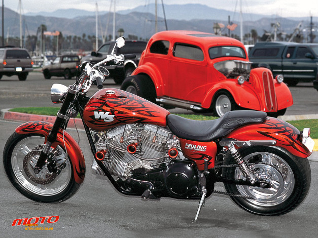 Обои картинки фото w3, мотоциклы, customs