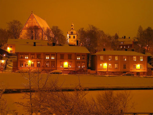 Картинка города огни ночного