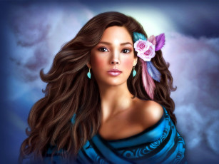 Картинка Черный миндаль v+ фэнтези девушки