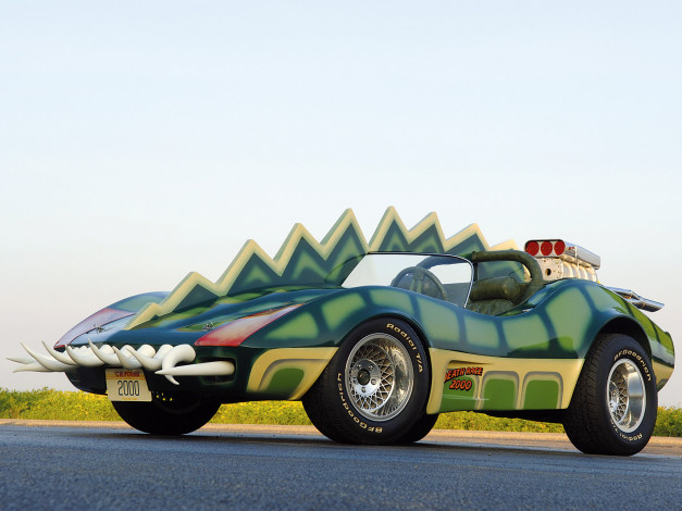 Обои картинки фото corvette, custom, roadster, the, alligator, автомобили