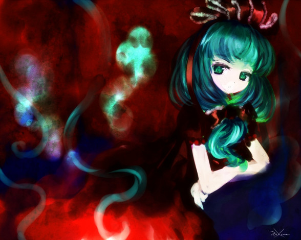 Обои картинки фото аниме, touhou