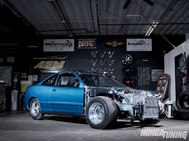 Обои картинки фото 1994, acura, integra, gsr, автомобили, hotrod, dragster