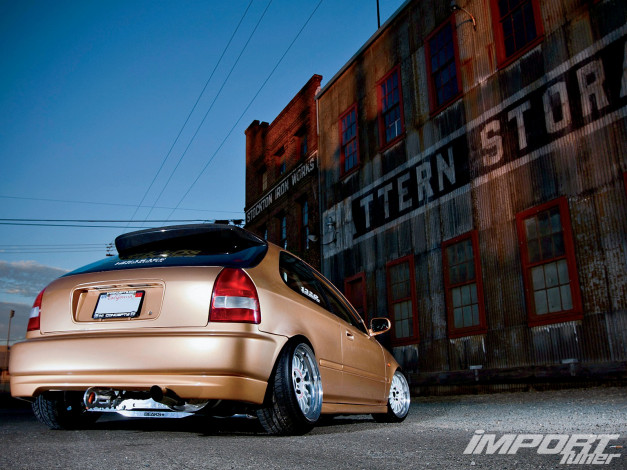 Обои картинки фото 2000, honda, civic, автомобили