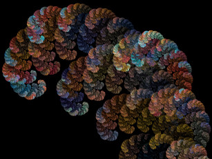 Картинка 3д графика fractal фракталы фон узор