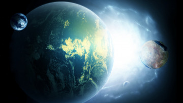 Картинка космос арт свечения планеты